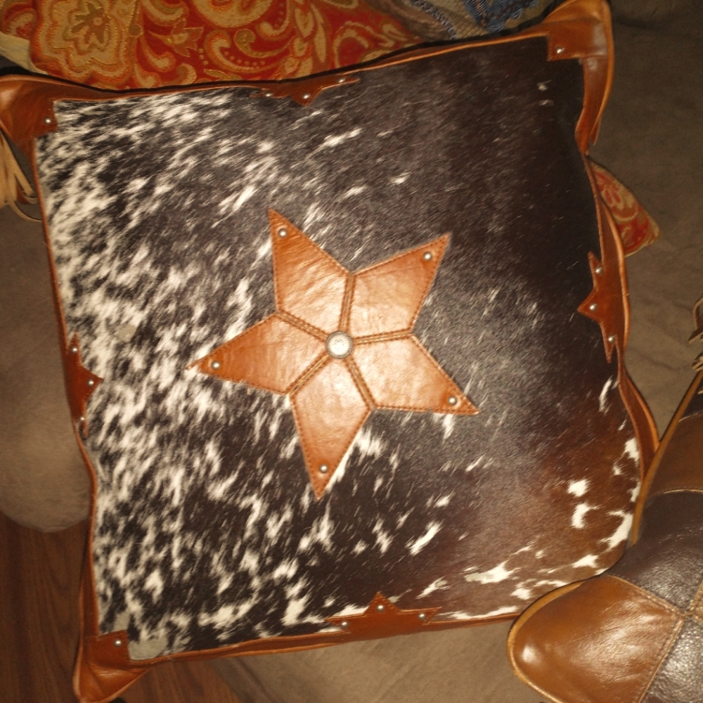 Beautiful leather 2 pillows,John Colter originals